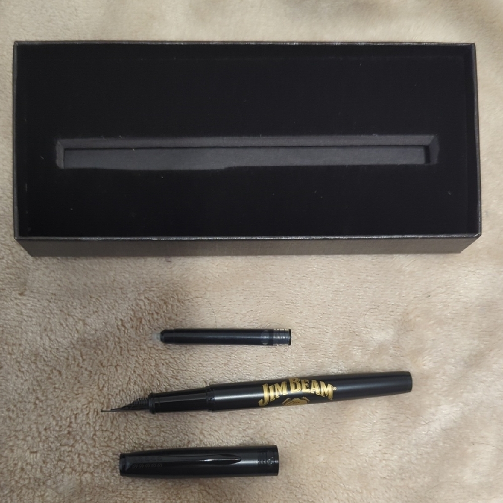 Jim Beam Black and Gold Calligraphy Pen Set